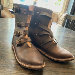 Custom made genuine leather Renaissance boots